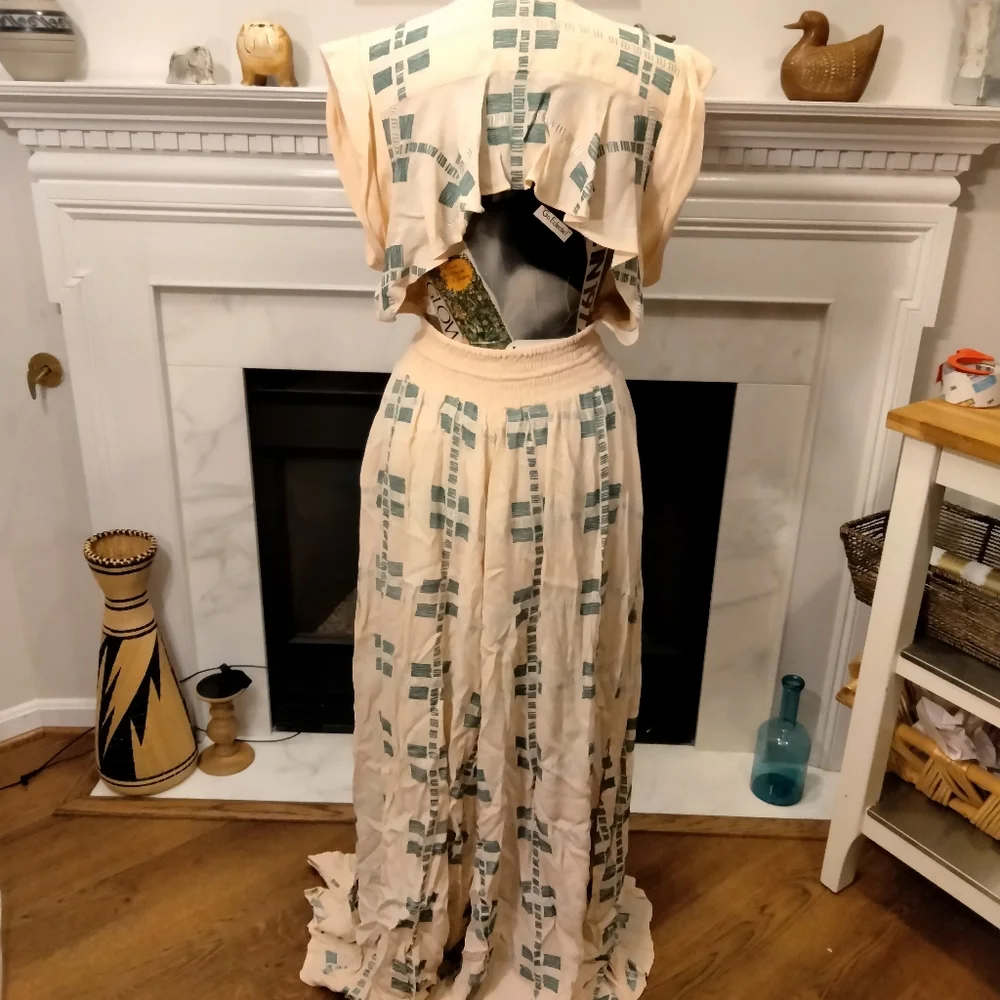 Ultra RARE Free People Summer Flame dress sz L - Picture 6 of 9